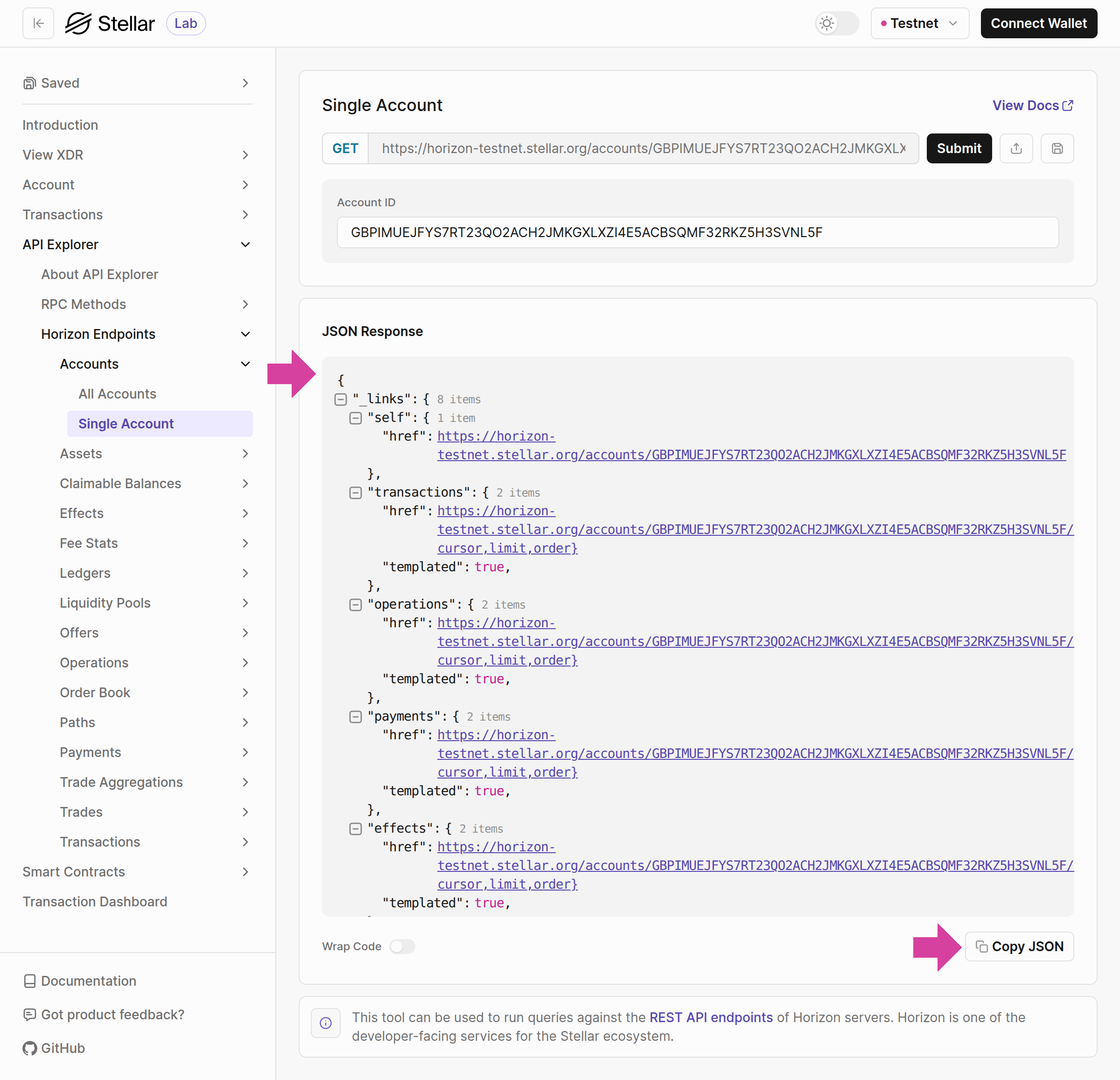Lab: Horizon - Single Account Response